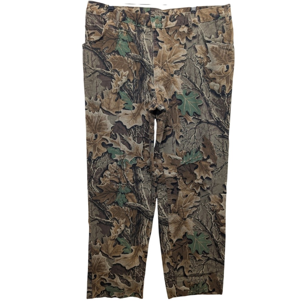 Vintage Cabela's Camo Denim Pants Mens 42x30(39x32) Brown Advantage Timber